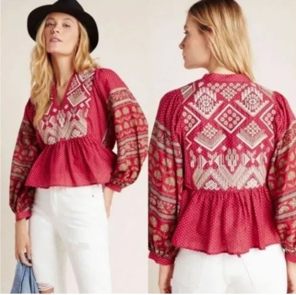 Anthropologie Keira Style Blouse Top. NWOT. Size 4